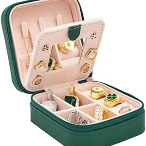 KElofoN Travel Jewelry Case and Organizer with Mirror - Gift for Women and Girls