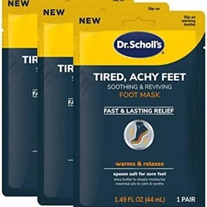 Dr. Scholl's® Tired, Achy Feet Soothing & Reviving Foot Mask, 3 Pair, Warming Booties