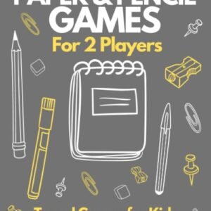 Paper & Pencil Games For 2 Players - Travel Games for Kids in Car: Activity Book for 2 Players. Tic-Tac-Toe Hangman, Dots and Boxes, Hexagon, Four in ... Travel Games for Teens in Car or at Home