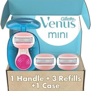 Gillette Gillette venus mini on the go women's razor with comfortglide white tea scent - 1 handle + 3 refills + 1 case