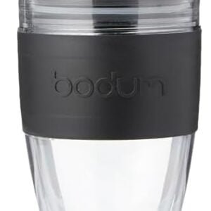 BODUM 11889-01S JOYCUP Travel Mug, double wall, 0.3 l, black band, Plastic