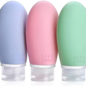 Opret 100ml Silicone Travel Bottle, 3 Pack Leak Proof Containers 3.4oz Refillable Squeezable Bottles for Liquid Shampoos, Conditioner and Toiletries, BPA Free and TSA Approved