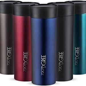 720°DGREE Travel Mug “PleasureToGo“ - 450ml - Leakproof, BPA-Free Stainless Steel Thermo Cup for Coffee & Tea to Go with Lid - Vacuum Insulated Flask - For Hot & Cold Drinks When- & Wherever you Want