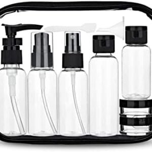 Travel Bottles Containers & Travel Size Toiletries Accessories Bottles with Toiletry Bag for Liquids Leak-Proof & TSA Approved Carry-on for Airplane