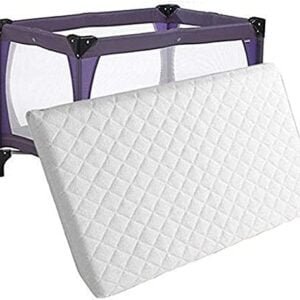 Brillars Thick Travel Cot Mattress to fit Red-Kite, Graco 93 x 64 x 6 cm Quilted Breathable/Anti allergenic Firm Foam Removable Cover - UK Made