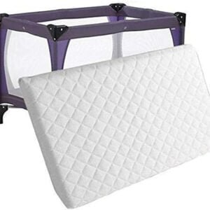 TOP STYLE COLLECTION Travel Cot Mattress to fit Red-Kite, Graco 93 x 64 x 6 cm Quilted Breathable/Anti allergenic Firm Foam Removable Cover - UK Made
