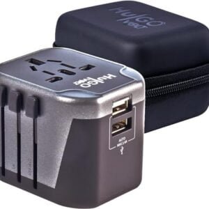 Universal Travel Adapter Worldwide. Multi-Device Charging, International Plug Adaptor with 2 USB Ports. World Essential Travel Accessory for 200+ Countries. UK to: USA, EU, India, Vietnam, Thailand