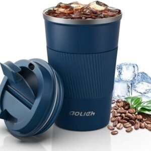Aolieh Travel Mug, Insulated Coffee Cup,Double Walled Travel Mug Vacuum Insulation Stainless Steel with Leakproof Lid Eco-Friendly Reusable Cup for Coffee,Tea and Beer