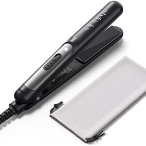 Stylocks Mini Hair Straightener for Short Hair, Small Straighteners Travel Size Straighteners and Ceramic Plater, Quick and Easy Hair Styling, Black.
